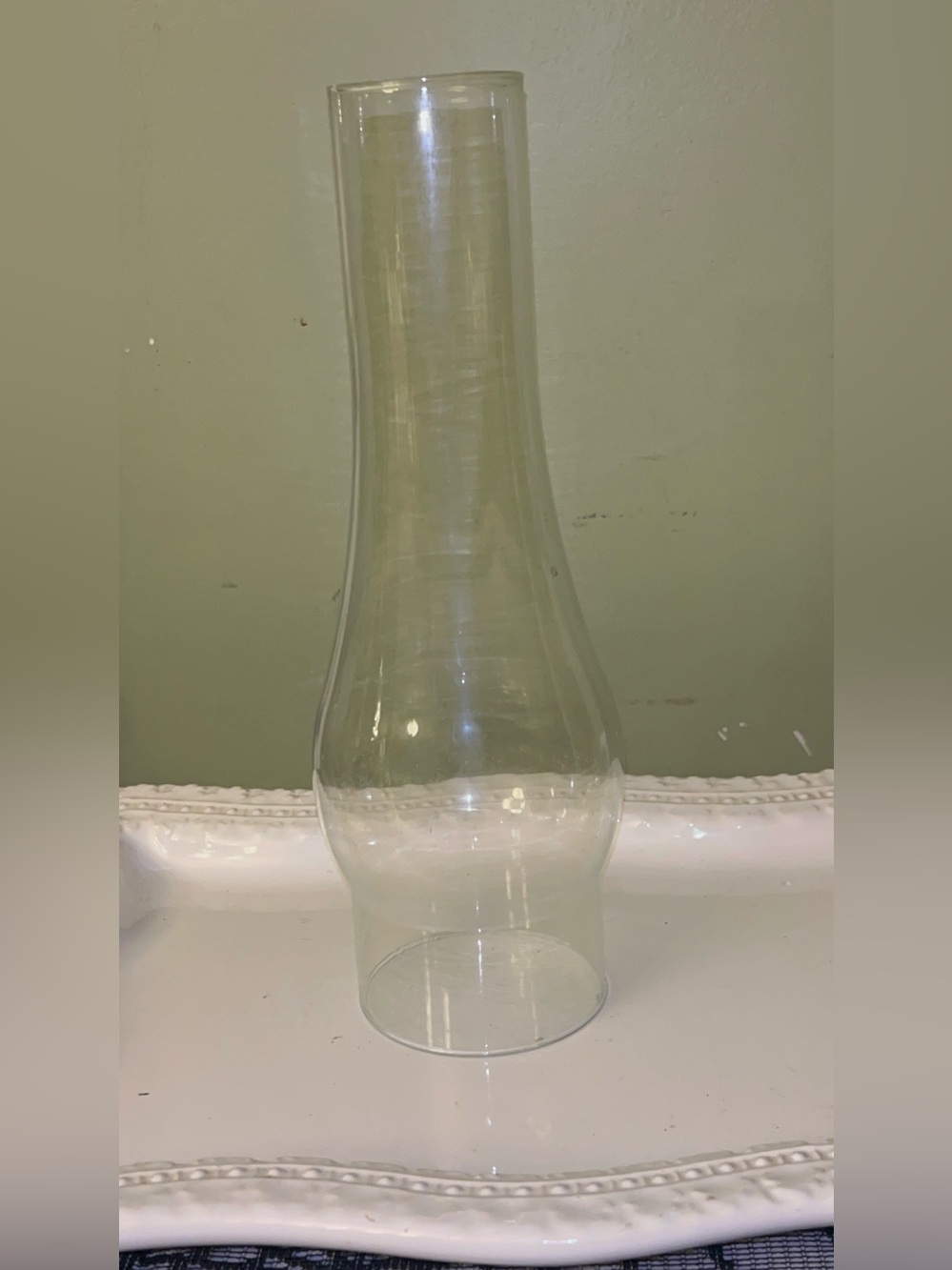 Clear Glass Vintage Lamp Chimney/hurricane shade